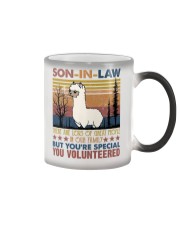 SON-IN-LAW - ALPACA - VINTAGE - YOU VOUNTEERED Color Changing Mug tile