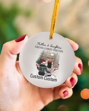 Daughter - Sitting Together - Personalized Circle ornament - single (porcelain) aos-circle-ornament-single-porcelain-lifestyles-09