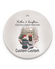 Daughter - Sitting Together - Personalized Circle ornament - single (porcelain) front