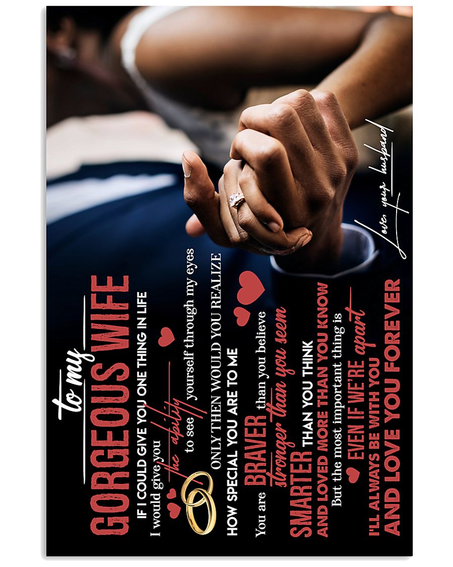 TO MY WIFE - HAND IN HAND - I LOVE YOU FOREVER 16x24 Poster