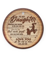 Dad to Daughter Christmas - Wherever Your Journey Circle ornament - single (porcelain) front