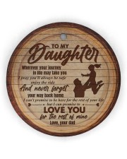 Dad to Daughter Christmas - Wherever Your Journey Circle Ornament (Wood tile