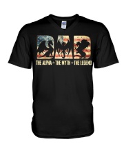Dad-dragon V-Neck T-Shirt tile