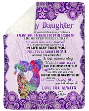 To Daughter - I Don't Want You To Follow Large Sherpa Fleece Blanket - 60" x 80" thumbnail