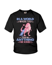GRANDMA TO GRANDKIDS - IN A WORLD - BE KIND Youth T-Shirt front