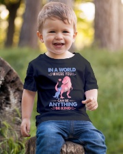 GRANDMA TO GRANDKIDS - IN A WORLD - BE KIND Youth T-Shirt lifestyle-youth-tshirt-front-4