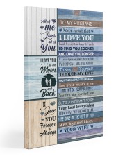 To Husband - Blue Wooden - I Wish I Could Turn 20x30 Gallery Wrapped Canvas Prints front