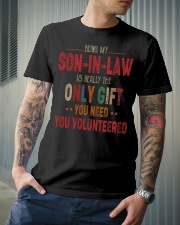 BEING MY SON-IN-LAW - THE ONLY GIFT YOU NEED Classic T-Shirt lifestyle-mens-crewneck-front-6