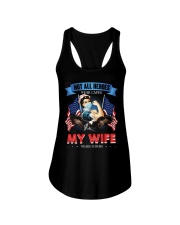 T-SHIRT - MY WIFE WEARS SCRUBS - NURSE Ladies Flowy Tank thumbnail