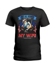 T-SHIRT - MY WIFE WEARS SCRUBS - NURSE Ladies T-Shirt thumbnail
