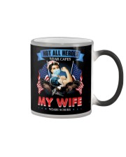 T-SHIRT - MY WIFE WEARS SCRUBS - NURSE Color Changing Mug thumbnail