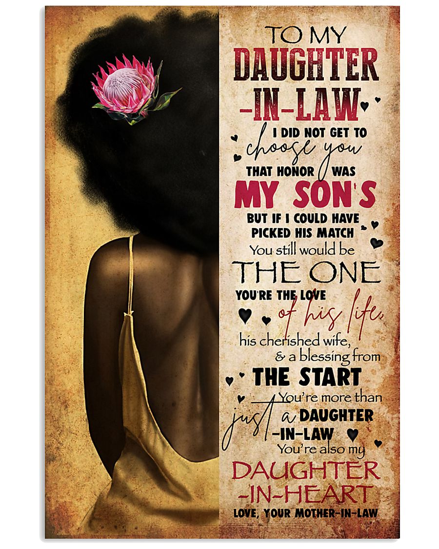 TO MY DAUGHTER-IN-LAW - AFRICAN WOMAN - THE ONE 16x24 Poster