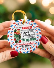 To My Daughter - Even When I'm Not Close By Circle ornament - single (porcelain) aos-circle-ornament-single-porcelain-lifestyles-08