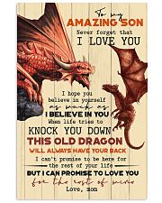 TO MY SON - FIRE DRAGON - OLD DRAGON 16x24 Poster front