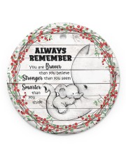 Mom To Daughter Christmas - Elephant Circle ornament - single (porcelain) front