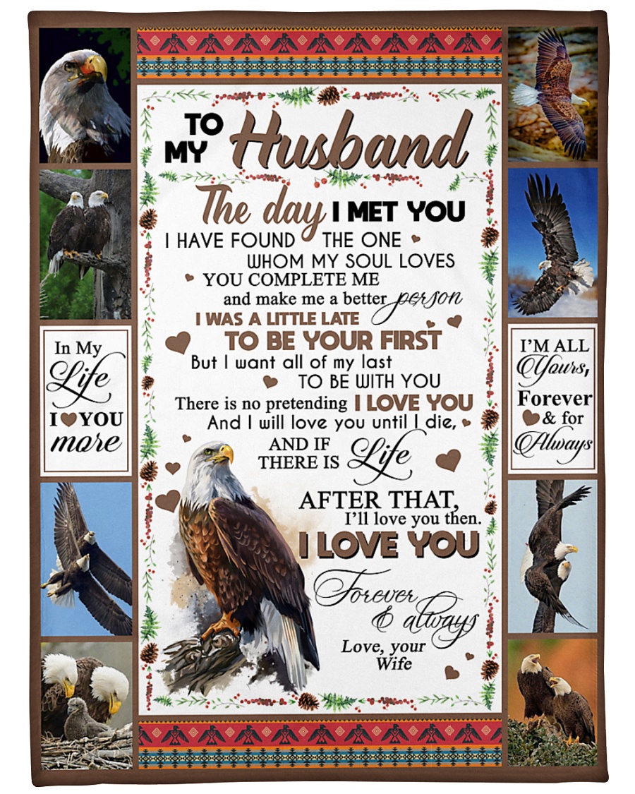 TO MY HUSBAND Large Fleece Blanket - 60" x 80"
