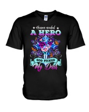Angel Dad - God - T-Shirt V-Neck T-Shirt tile