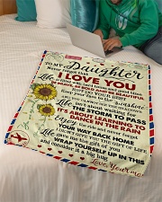 To My Daughter - Never Forget That Small Fleece Blanket - 30" x 40" aos-coral-fleece-blanket-30x40-lifestyle-front-07