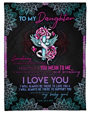 Daughter - Sometimes It's Hard To Find Words Small Fleece Blanket - 30" x 40" front