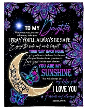 Daughter - Moon And Butterfly - Wherever Your Small Fleece Blanket - 30" x 40" front