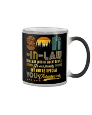 Son-in-law - Vintage - You Volunteered - T-Shirt Color Changing Mug tile