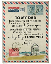 FLEECE BLANKET - TO MY DAD - LETTER - LOVE YOU Large Fleece Blanket - 60" x 80" front