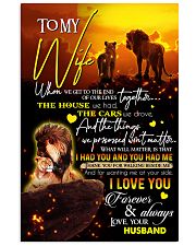 TO MY WIFE - LION - I LOVE YOU 16x24 Poster front