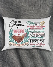 TO MY WIFE - HAND IN HAND - I LOVE YOU Rectangular Pillowcase aos-pillow-rectangle-front-lifestyle-1