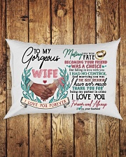 TO MY WIFE - HAND IN HAND - I LOVE YOU Rectangular Pillowcase aos-pillow-rectangle-front-lifestyle-2
