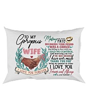 TO MY WIFE - HAND IN HAND - I LOVE YOU Rectangular Pillowcase back