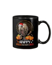 T rex - Happy Hallothanksmas - T-shirt Mug tile