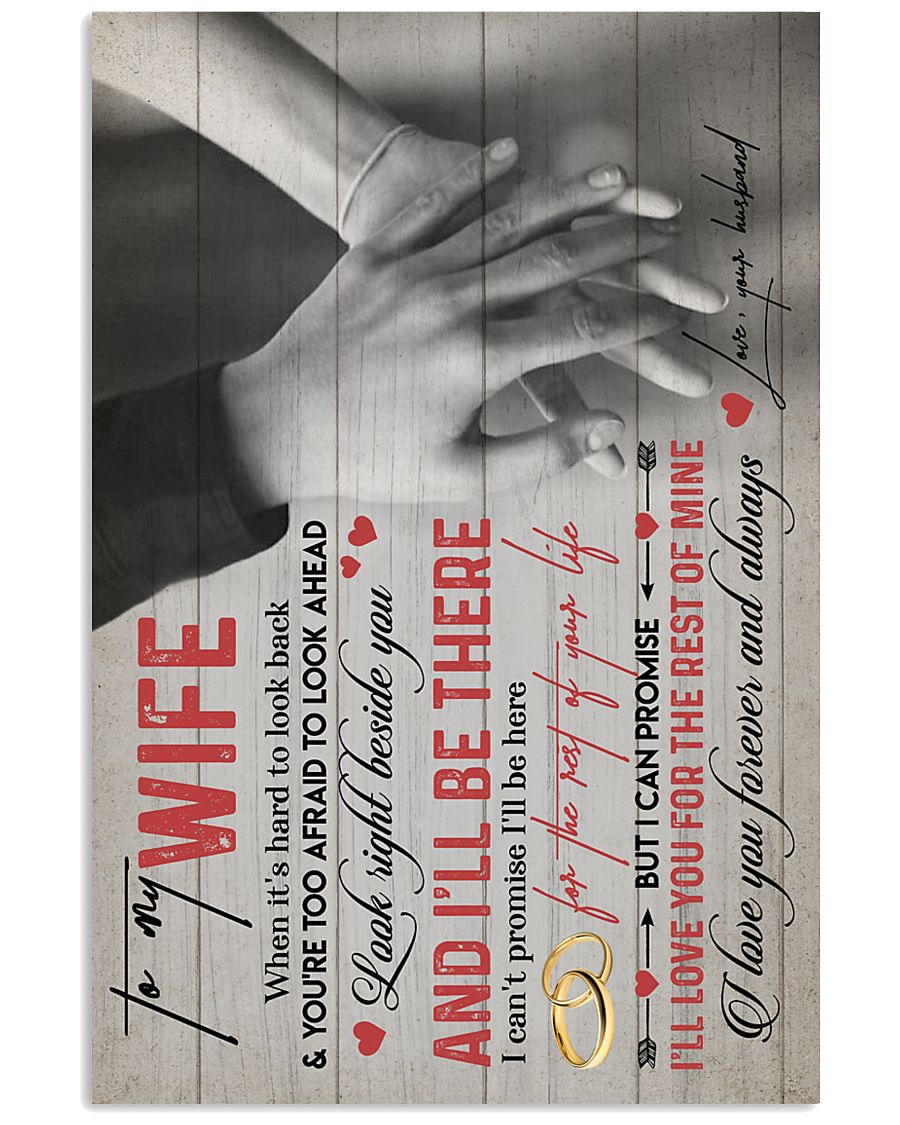 TO MY WIFE - HANH IN HAND - I LOVE YOU 16x24 Poster