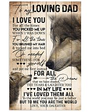 TO MY DAD - WOLF - MY LOVING DAD 16x24 Poster front