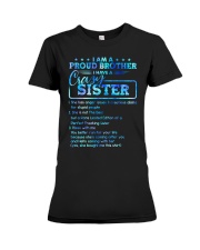 Brother - I Have A Crazy Sister - T-Shirt Premium Fit Ladies Tee thumbnail