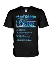 Brother - I Have A Crazy Sister - T-Shirt V-Neck T-Shirt thumbnail