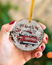 Christmas - All Hearts Come Home For Christmas Circle ornament - single (porcelain) aos-circle-ornament-single-porcelain-lifestyles-09