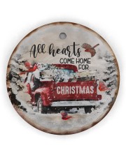 Christmas - All Hearts Come Home For Christmas Circle Ornament (Wood tile