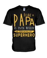 BEING A PAPA IS EVEN BETTER THAN BEING SUPERHERO V-Neck T-Shirt thumbnail
