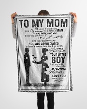 TO MY MOM - YOU ARE APPRECIATED Small Fleece Blanket - 30" x 40" aos-coral-fleece-blanket-30x40-lifestyle-front-14