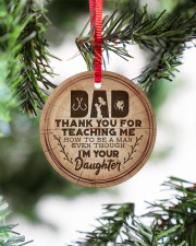 To Dad Christmas - Thank You For Teaching Me How Circle ornament - single (porcelain) aos-circle-ornament-single-porcelain-lifestyles-07