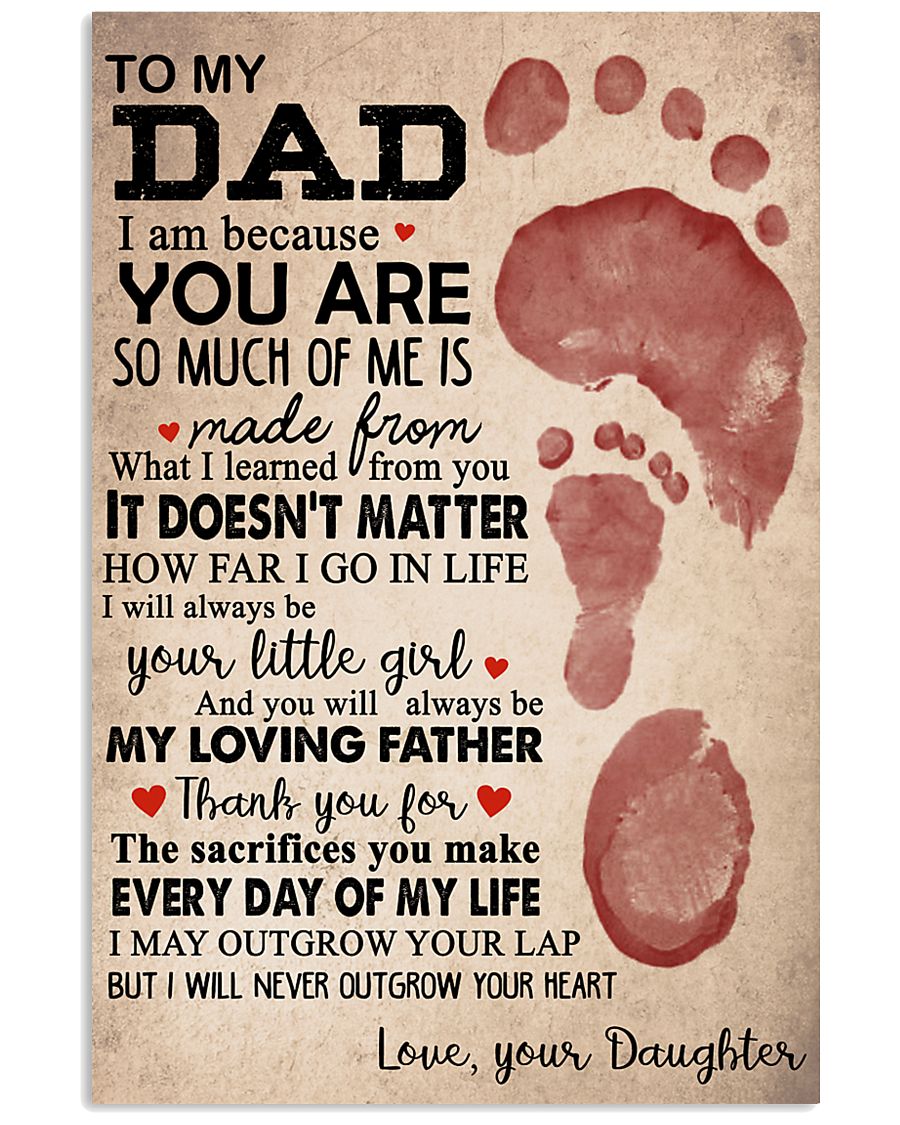 DAUGHTER TO DAD 16x24 Poster