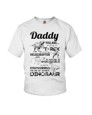 DAD - BLACK LETTERS IN WHITE - FAVORITE DINOSAUR Youth T-Shirt tile