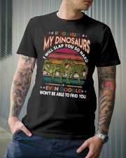 T rex - If You Hurt My Dinosaurs - T-shirt Classic T-Shirt lifestyle-mens-crewneck-front-6