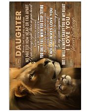To My Daughter - Lions - Never Feel Taht You 16x24 Poster front