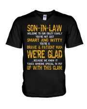 Son-in-law - Vintage - Welcome To Our Crazy V-Neck T-Shirt tile