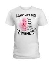 Grandma's girl- I used to be his angel now he's mine Ladies T-Shirt tile