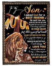 To My Son - Lion - I Asked God For A Best Friend Small Fleece Blanket - 30" x 40" front
