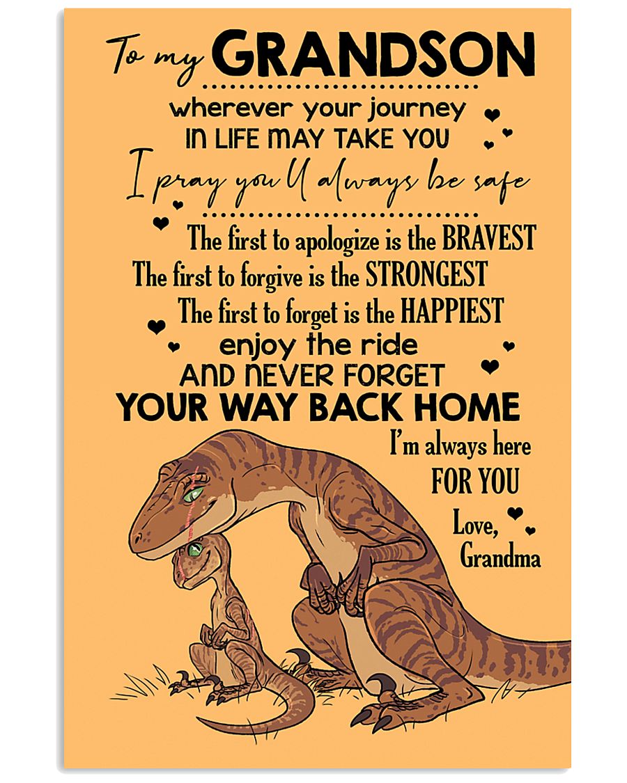 GRANDMA TO GRANDSON - VELOCIRAPTOR - THE FIRST 16x24 Poster