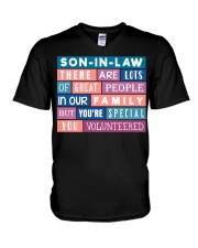 T-SHIRT - SON-IN-LAW - VINTAGE - YOU VOLUNTEERED V-Neck T-Shirt tile