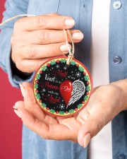 Angel Family Dad - Half Of My Hearts Is In Heaven Circle ornament - single (porcelain) aos-circle-ornament-single-porcelain-lifestyles-01